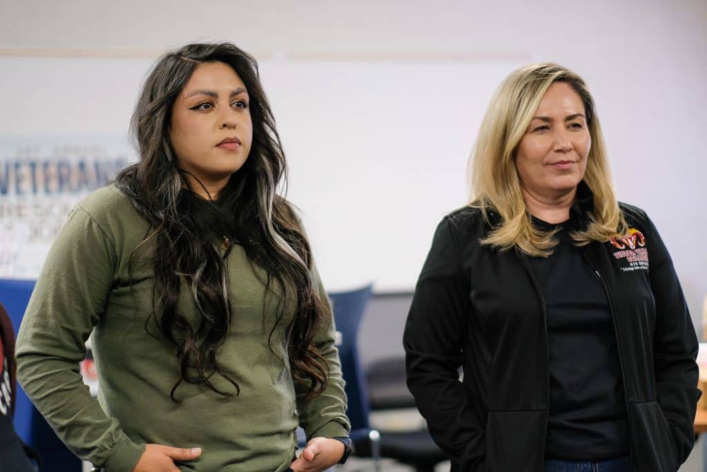 Veterans Resource Center staff assisting a student at Victor Valley College