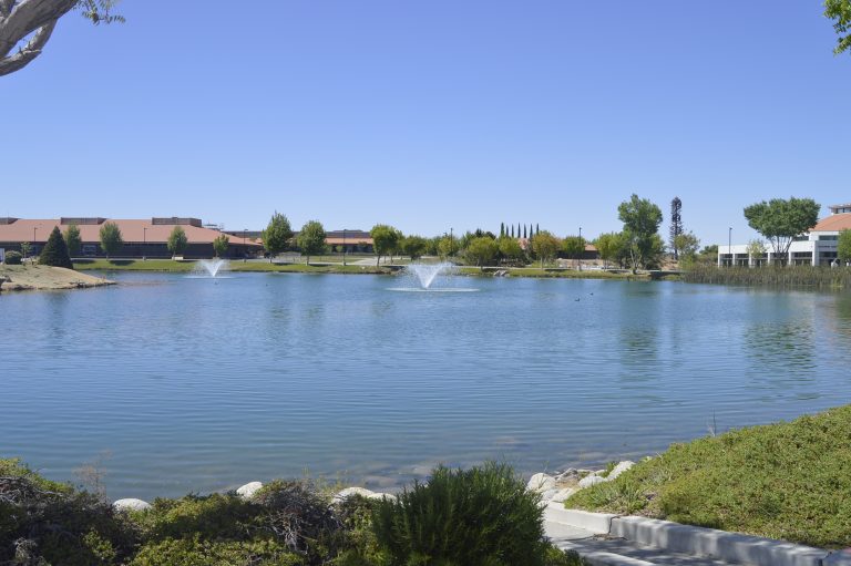 Victor Valley College campus at golden hour
