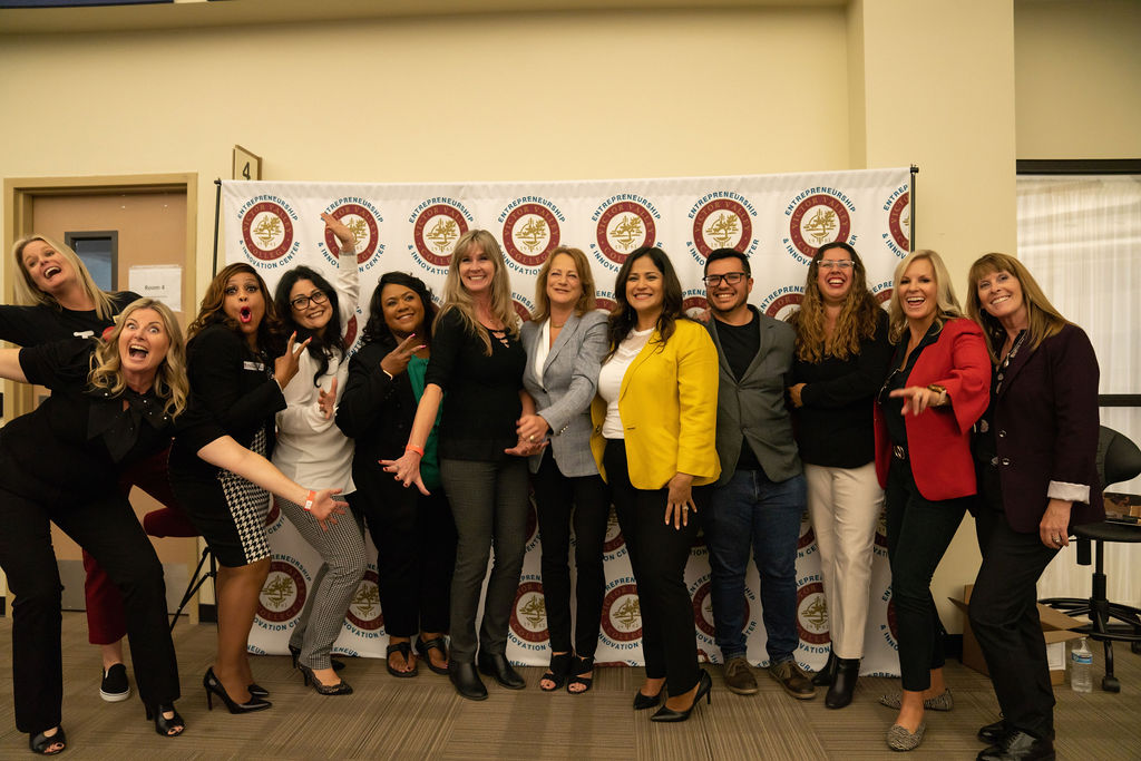 Victor Valley College Foundation team and supporters gathered at an Entrepreneurship and Innovation Center event