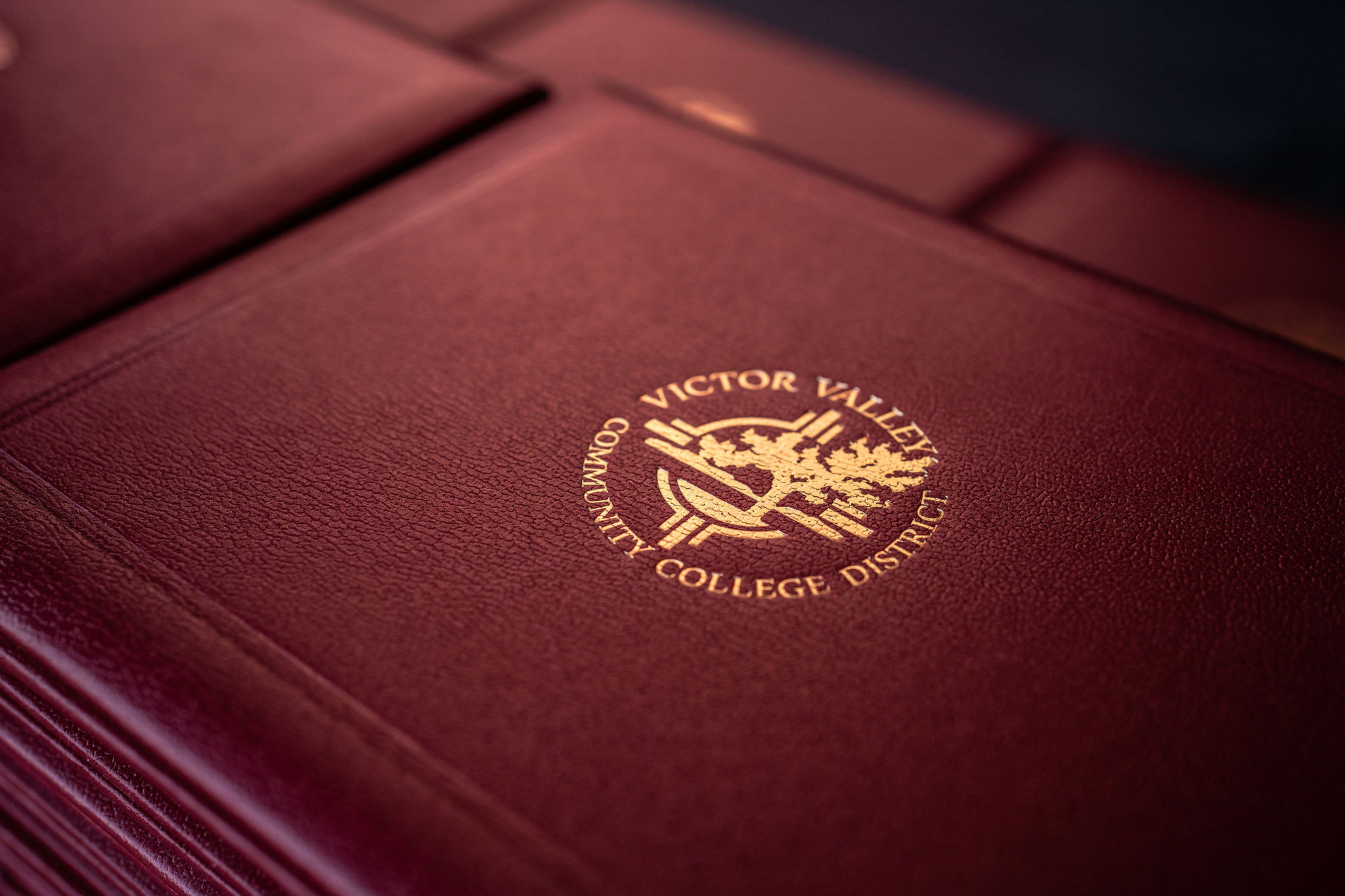 VVC diploma covers with gold seal
