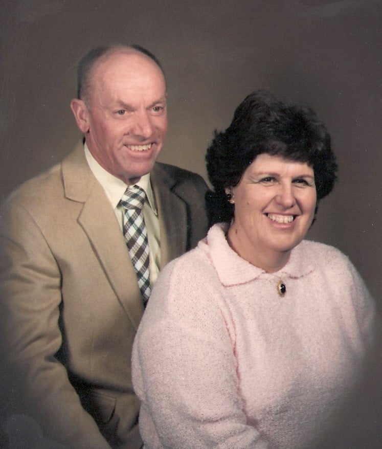 Studio portrait of John and Beverly Dudley