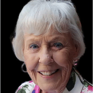 Portrait of Charlotte Downard Phillips, smiling